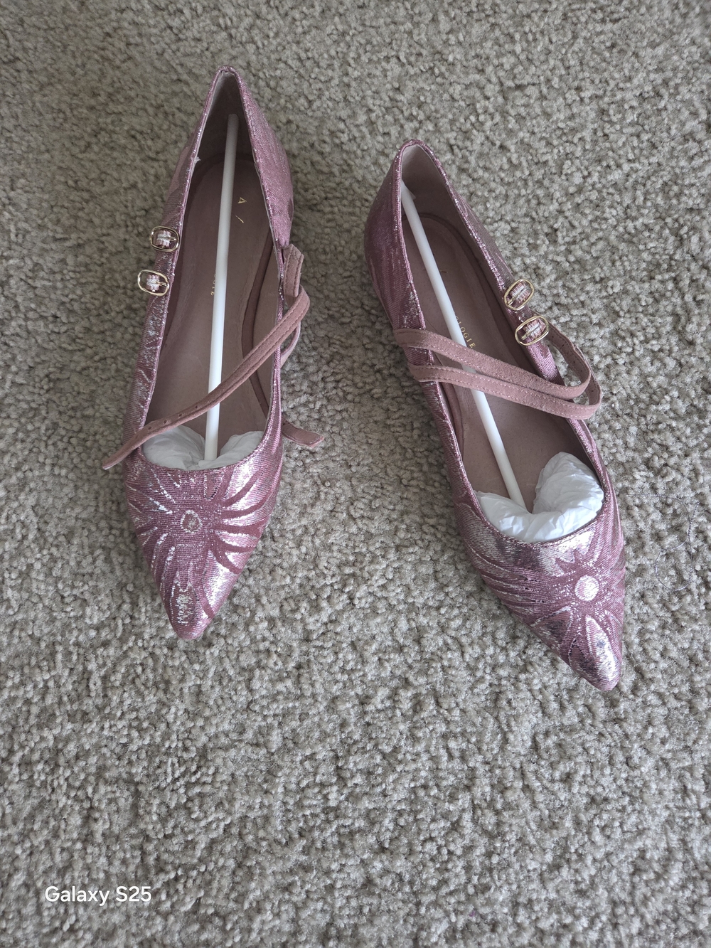 Anthropologie Pink Mary Jane Flat